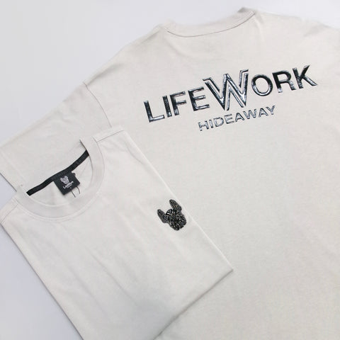 LifeWork Supima Cotton Chest Logo Tee Light Grey