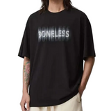 Boneless Blurred Foam Letter Logo Tee Black - ORIGINALFOOK