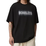 Boneless Blurred Foam Letter Logo Tee Black - ORIGINALFOOK