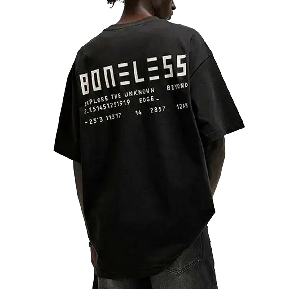 Boneless Signature Slogan Tee Black - ORIGINALFOOK