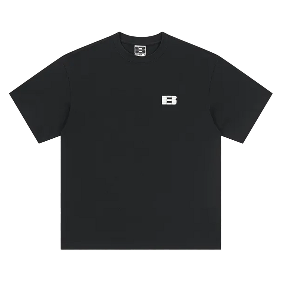 Boneless Textured Patchwork Tee Black - ORIGINALFOOK