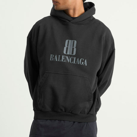 Balenciaga Nano BB Medium Fit Hoodie Black - ORIGINALFOOK