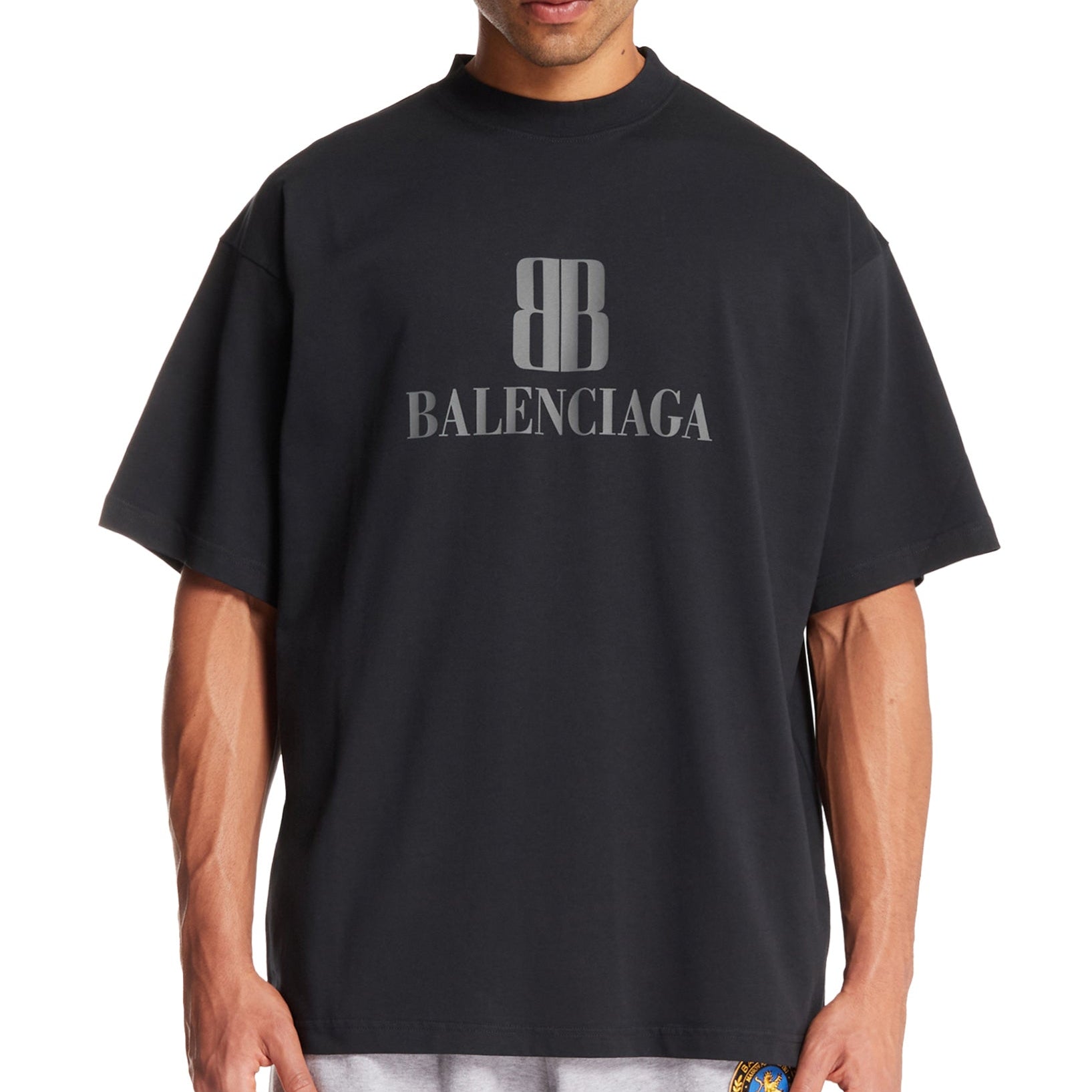 Balenciaga Large B Logo Back Print Tee Black M