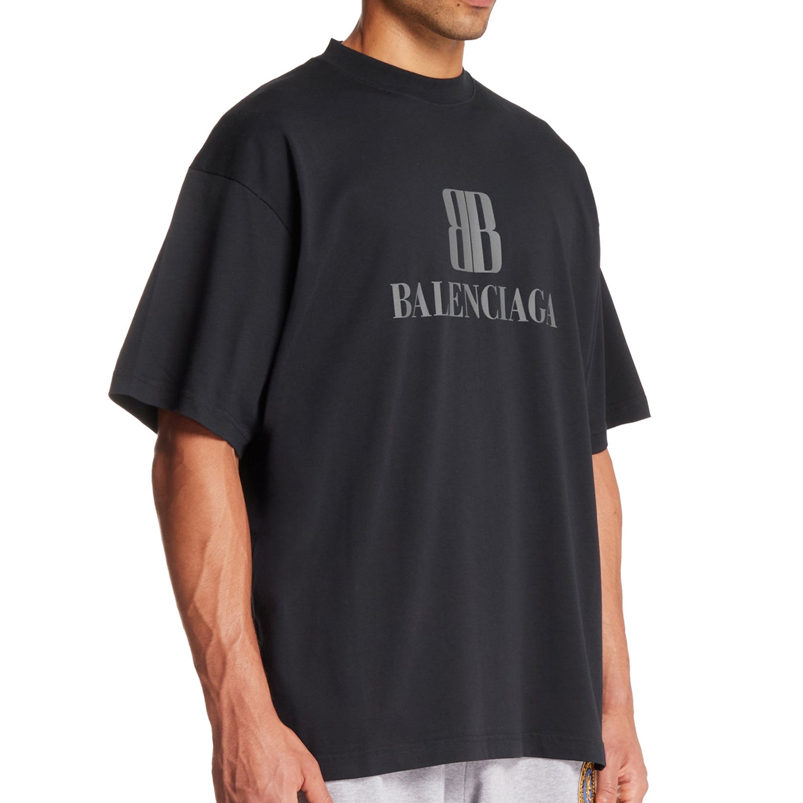 Buy Balenciaga New Back Logo Medium Fit Tee Black online