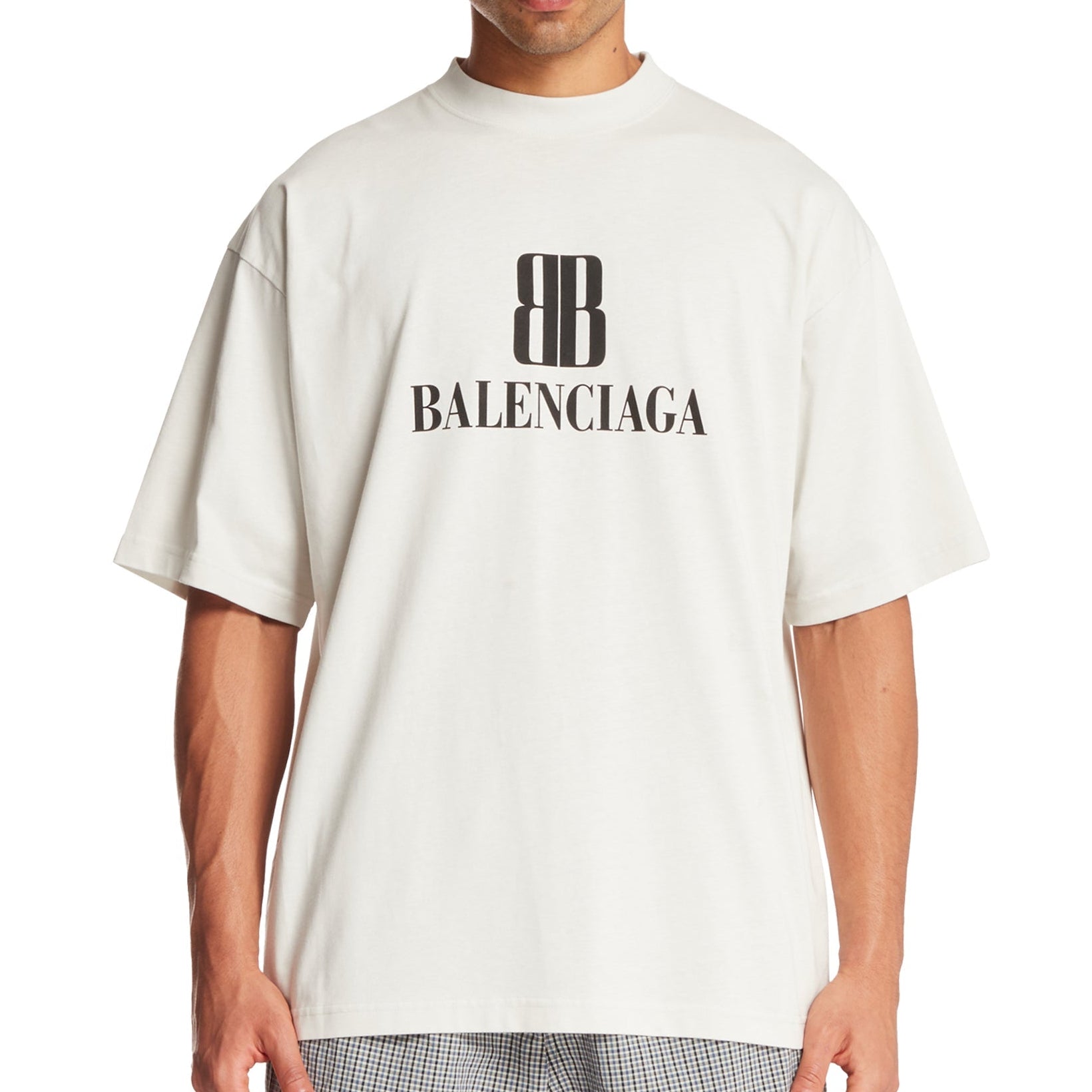 Buy Balenciaga Nano BB Medium Fit Tee Dirty White online