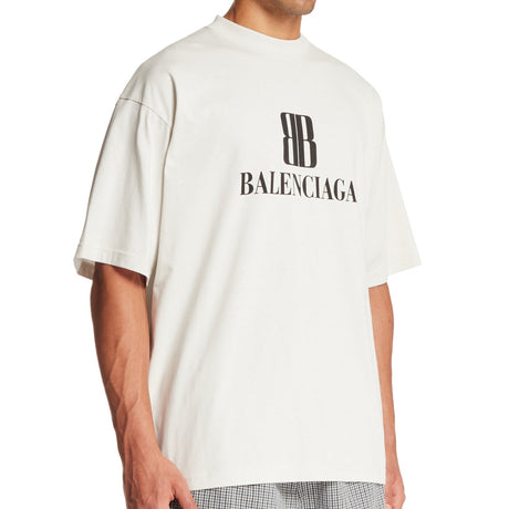 Balenciaga Nano BB Medium Fit Tee Dirty White - ORIGINALFOOK