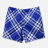 Burberry Diagonal Check Shorts Royal Blue