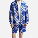 Burberry Diagonal Check Shorts Royal Blue