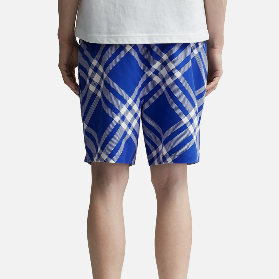 Burberry Diagonal Check Shorts Royal Blue