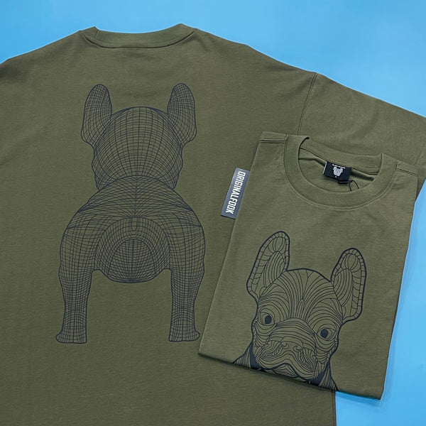 LifeWork Korea Outline Bulldog Tee Khaki lifework lifework - originalfook singapore