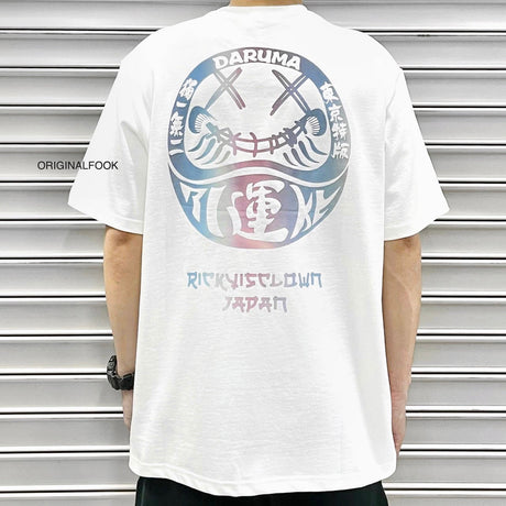 RICKYISCLOWN JAPAN 🇯🇵 Lucky Daruma Laser Reflective Tee White [R11220810C-D7] RICKYISCLOWN RICKYISCLOWN - originalfook singapore