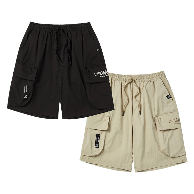 LifeWork Cargo Pocket Shorts Stone LIFEWORK LIFEWORK - originalfook singapore