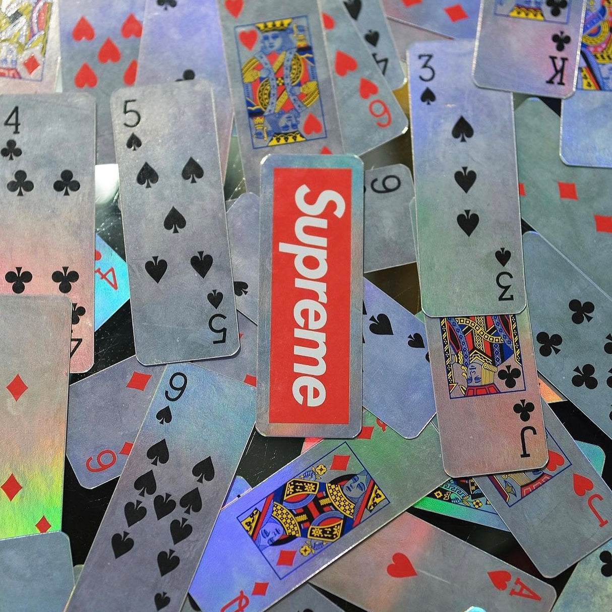 Supreme Bicycle Holographic Slice Playing Poker Card Deck SUPREME SUPREME - originalfook singapore
