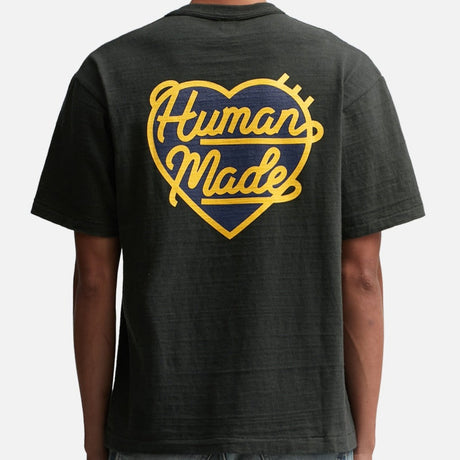 Human Made Navy Heart Badge Tee Black HUMAN MADE HUMAN MADE - originalfook singapore