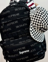 Supreme Reflective Monogram Logo Backpack Black