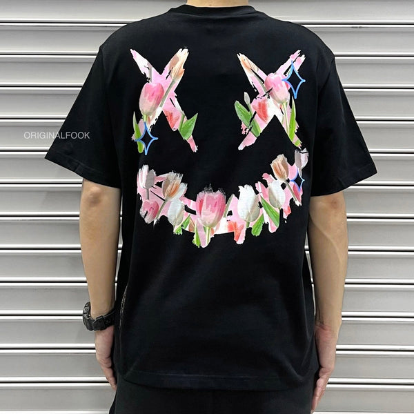 Rickyisclown [RIC] Tulips Smiley Tee Black [R27230418K-J8] RICKYISCLOWN RICKYISCLOWN - originalfook singapore