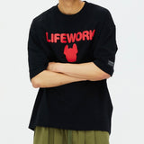 LifeWork Embossed Bulldog Logo Tee Black LifeWork LifeWork - originalfook singapore