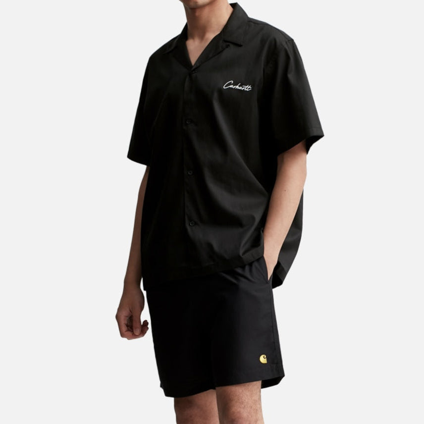 Carhartt WIP Chase Swim Shorts Black CARHARTT CARHARTT - originalfook singapore