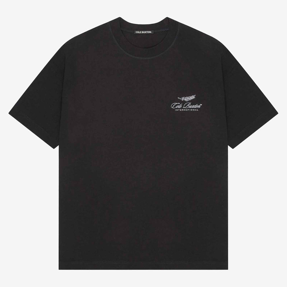 Cole Buxton International Embroidery Logo Tee Vintage Black