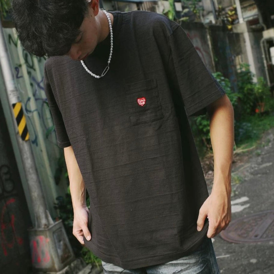 Human Made Heart Pocket Tee Black - | ORIGINALFOOK