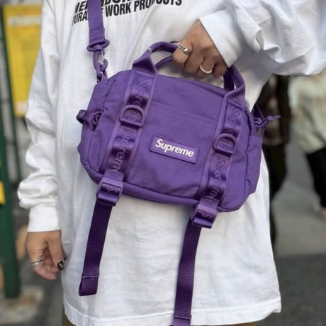 Supreme Box Logo Mini Duffle Bag Purple - ORIGINALFOOK