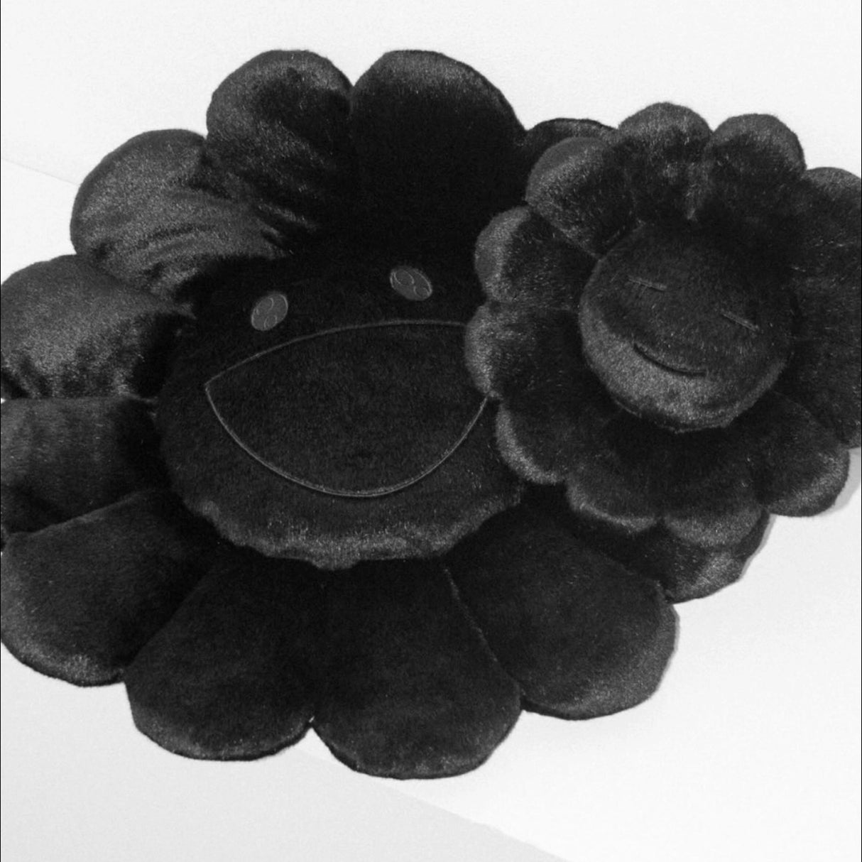 Takashi Murakami Flower Plush Cushion - Full Black (30/60cm)