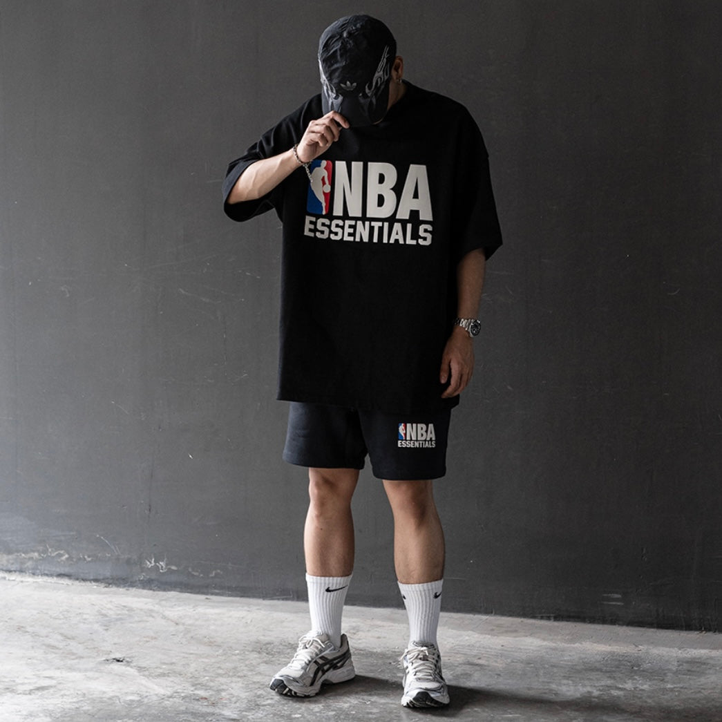 Buy Fear Of God Essentials X NBA Logo Sweat Shorts Black online