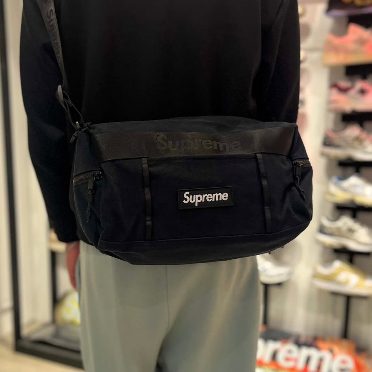Supreme Utility Sling Bag Black supreme supreme - originalfook singapore