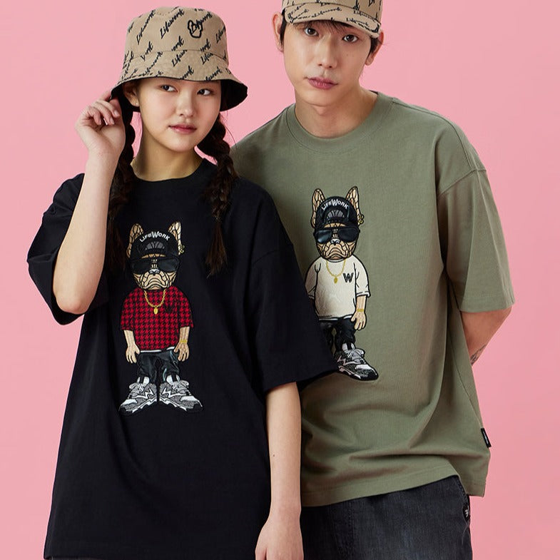 LifeWork Snapback Hip Bulldog Tee Khaki lifework lifework - originalfook singapore