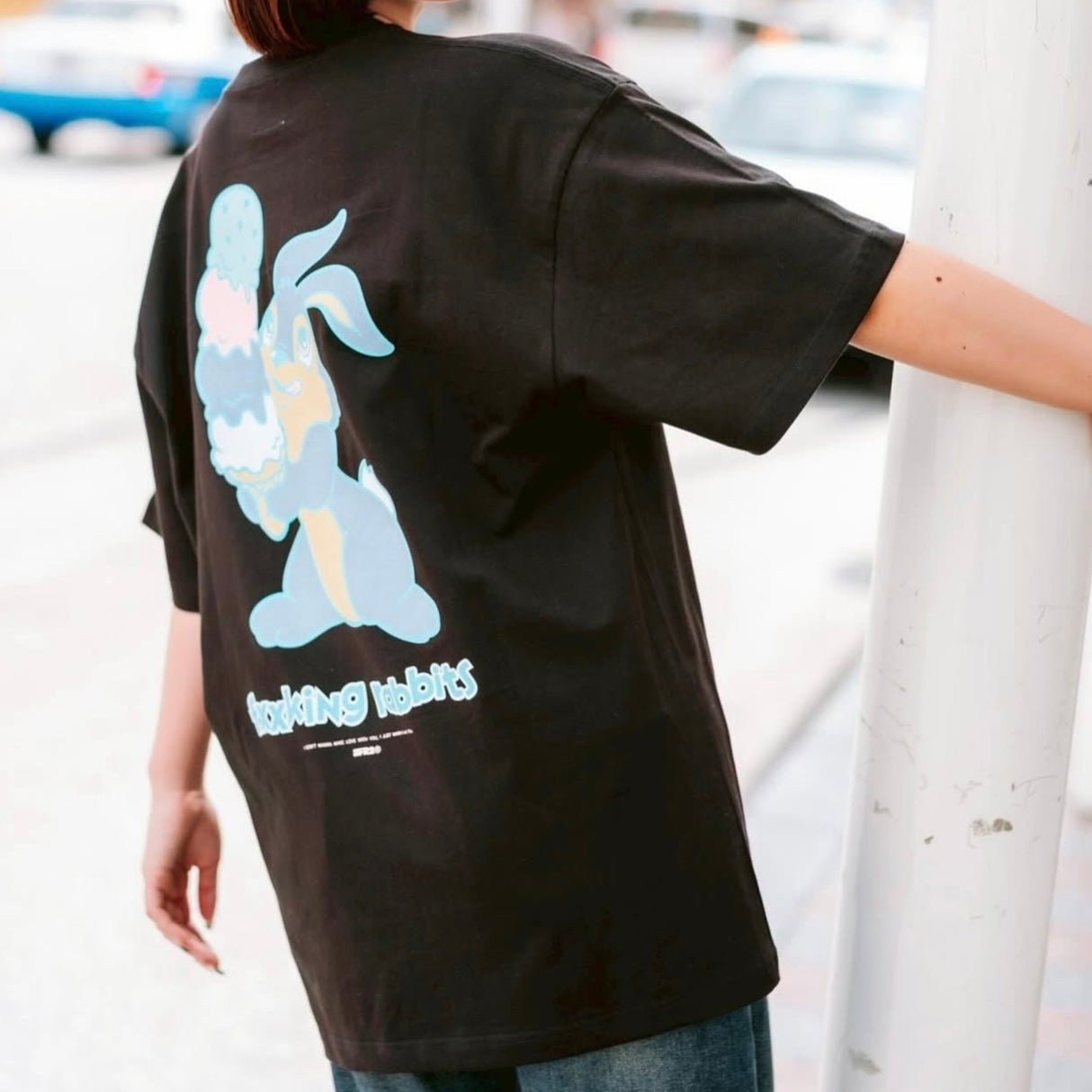 FR2 Rabbit Ice Cream Tee Black Tiffany (Japan Exclusive)
