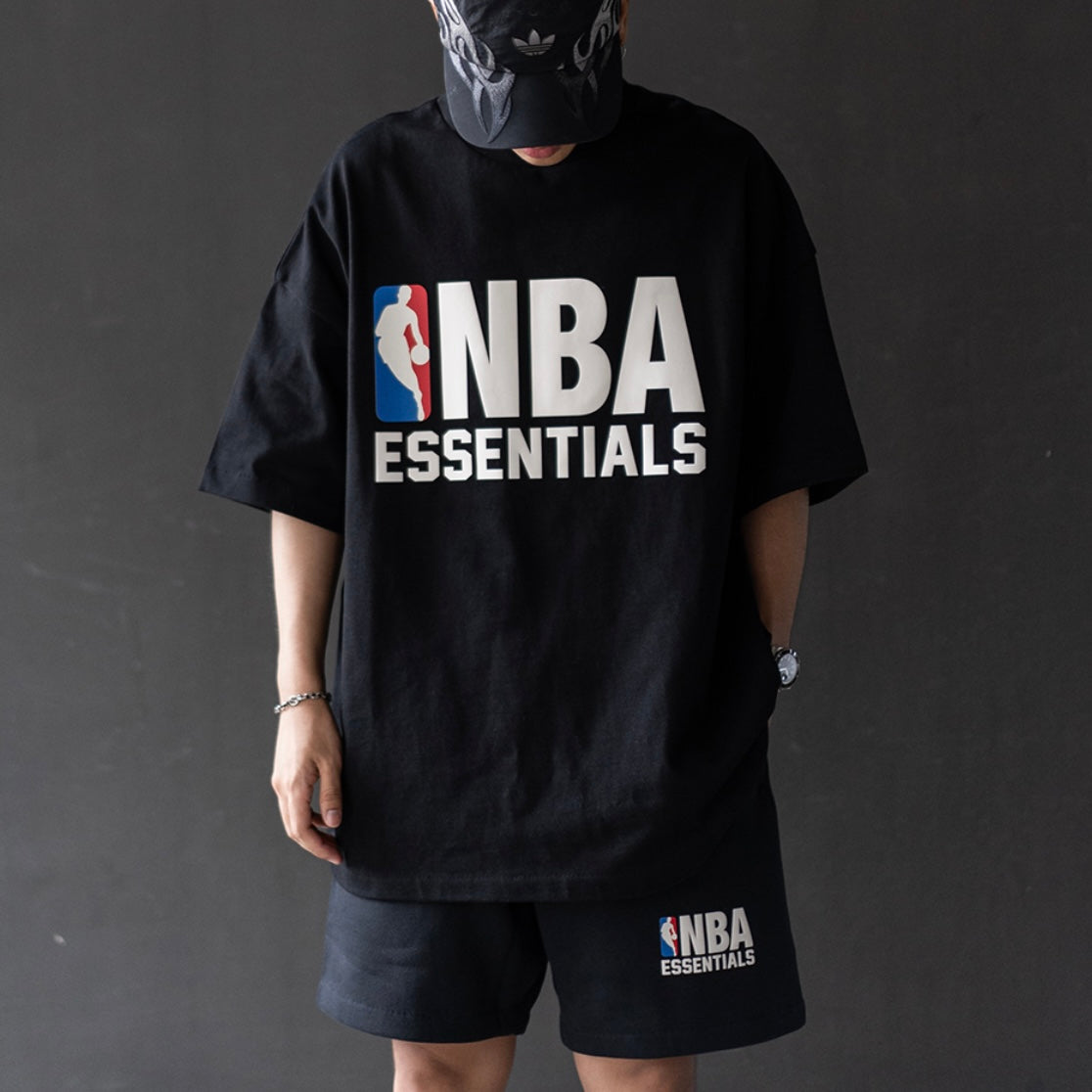 Fear of God Essentials X NBA 90s Heavyweight Tee Black | ORIGINALFOOK