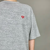 Human Made Heart Badge Slogan Tee Grey HUMAN MADE HUMAN MADE - originalfook singapore