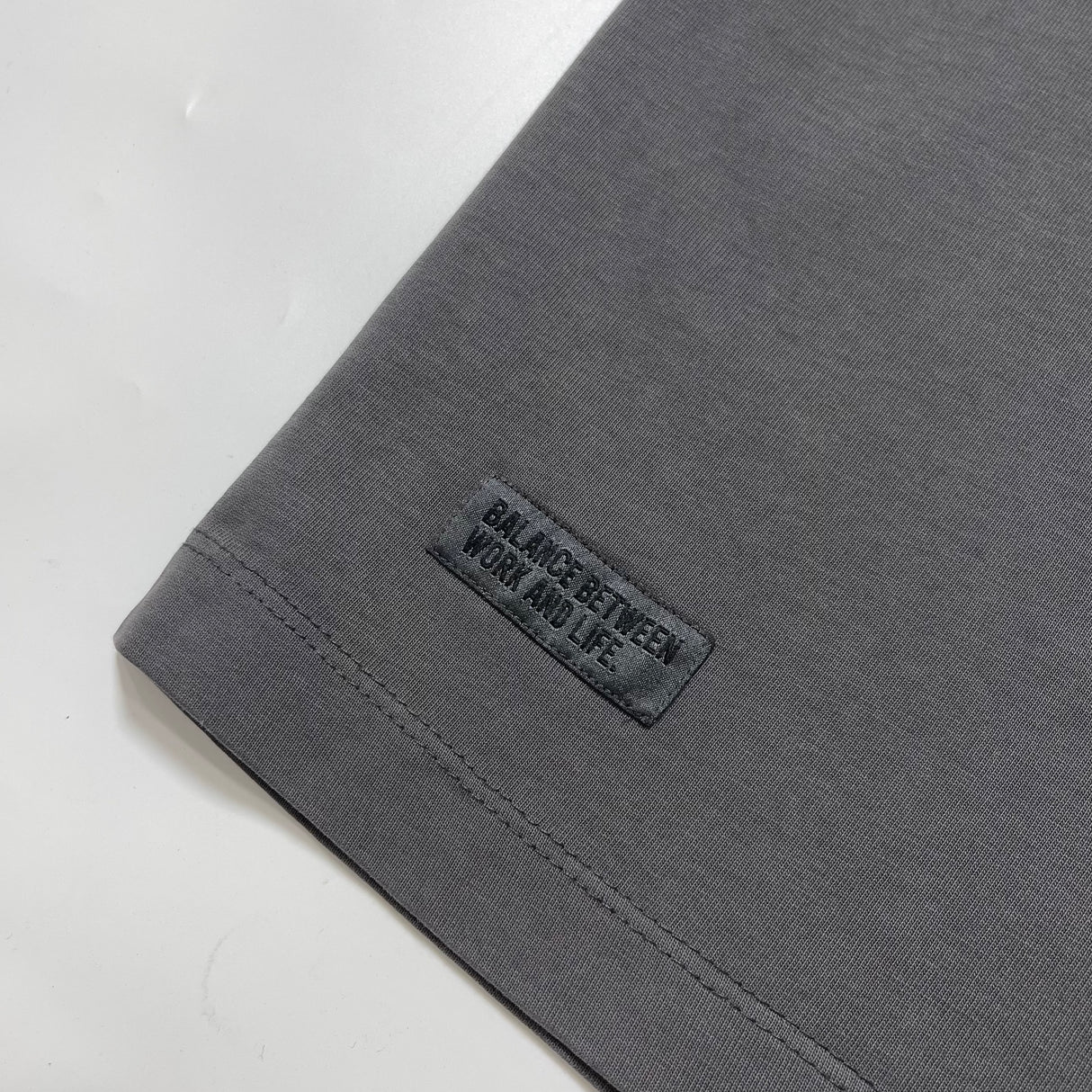 LifeWork Patch Logo Tee Dark Charcoal - ORIGINALFOOK