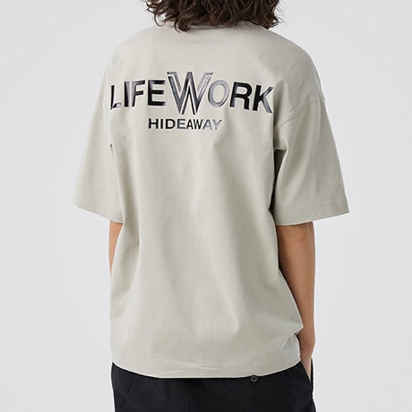 LifeWork Supima Cotton Chest Logo Tee Light Grey lifework lifework - originalfook singapore