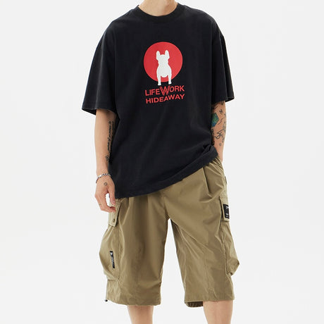 LifeWork Round Pigment Mascot Tee Black LIFEWORK LIFEWORK - originalfook singapore