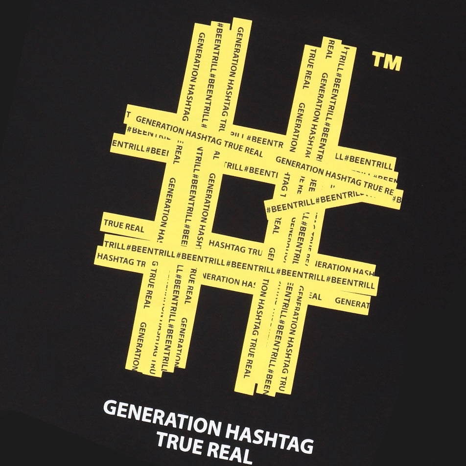 B.TRILL■Gold taping hashtag sweatshirt ■送料込 Been Trill Tape Logo Tee Black - | ORIGINALFOOK