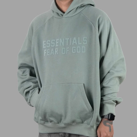 FEAR OF GOD Essentials Chest Logo Hoodie Sycamore