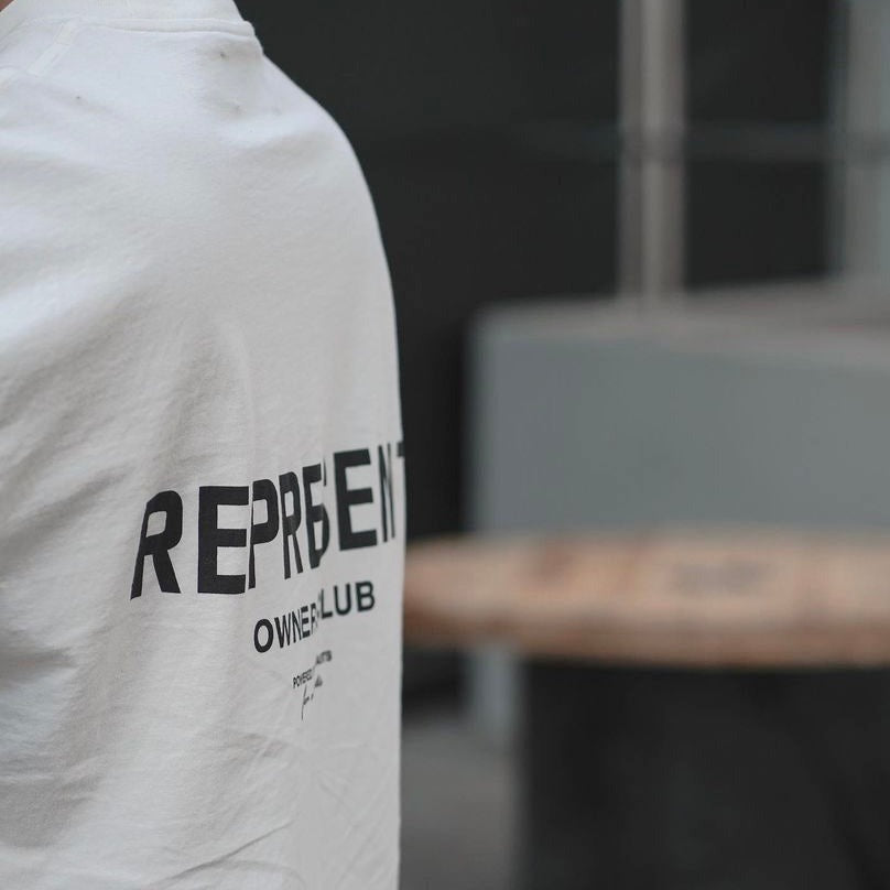 Represent Owners Club Logo Tee Flat White REPRESENT REPRESENT - originalfook singapore