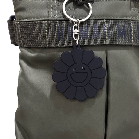Takashi Murakami Kaikai Kiki Flower Rubber Keyring Black (5.5cm) TAKASHI MURAKAMI TAKASHI MURAKAMI - originalfook singapore
