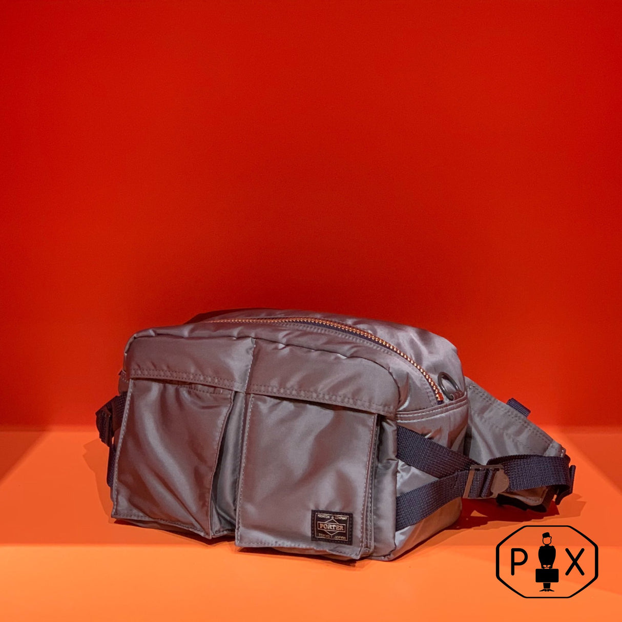 Porter Yoshida Japan PX Tanker Waist Bag Silver Grey [376-08333] PORTER JAPAN PORTER JAPAN - originalfook singapore