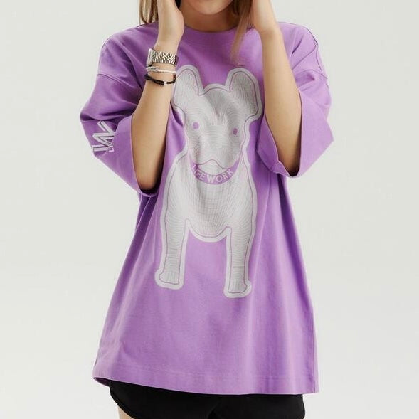 LifeWork Korea Bulldog Tee Purple LifeWork LifeWork - originalfook singapore