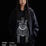 LifeWork Korea Bulldog Mascot Hoodie Black White lifework lifework - originalfook singapore