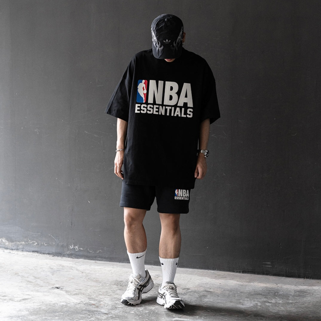 Fear Of God Essentials X NBA Logo Sweat Shorts Black