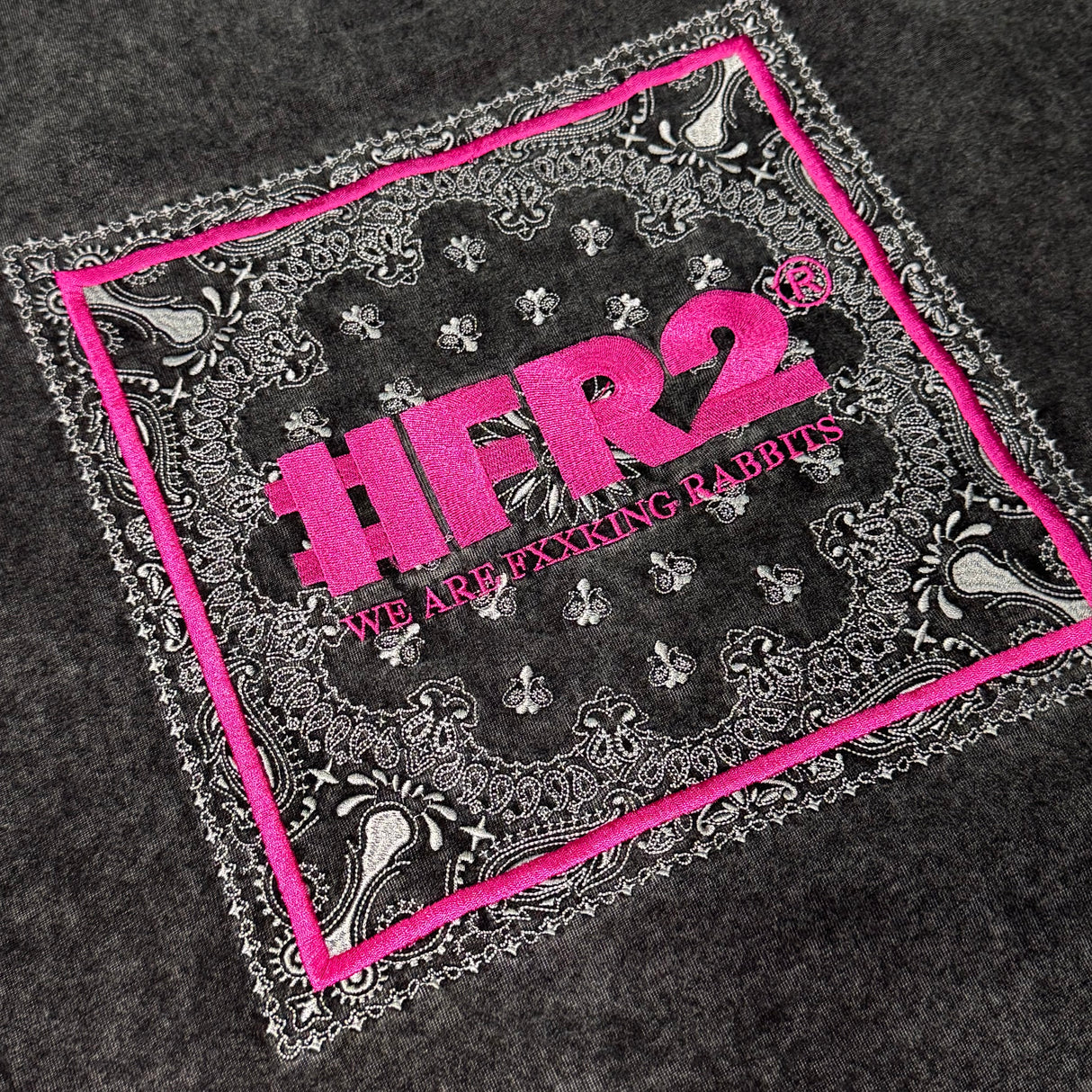 FR2 Embroidery Paisley Tee Washed Black (Japan Exclusive)