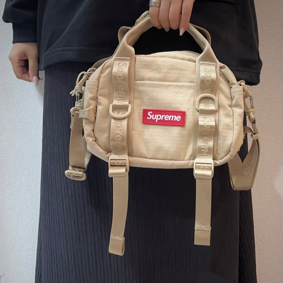 Supreme Box Logo Mini Duffle Bag Tan | ORIGINALFOOK