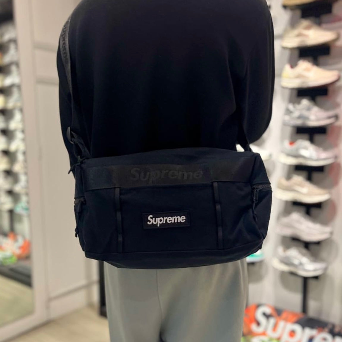 Supreme Utility Sling Bag Black supreme supreme - originalfook singapore
