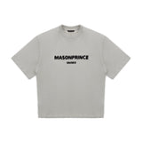 MasonPrince Classic Spray Logo Tee in grey, casual men's apparel with a graphic spray design on the front.