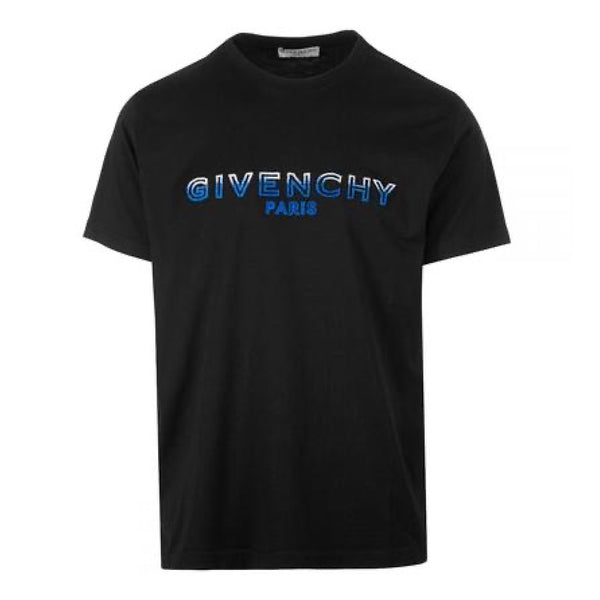 GIVENCHY Tufting Logo Tee Black GIVENCHY GIVENCHY - originalfook singapore