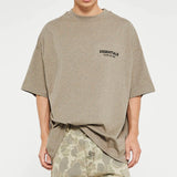 Fear of God Essentials Signature Logo Drop Shoulder Tee Dark Heather FEAR OF GOD ESSENTIALS FEAR OF GOD ESSENTIALS - originalfook singapore