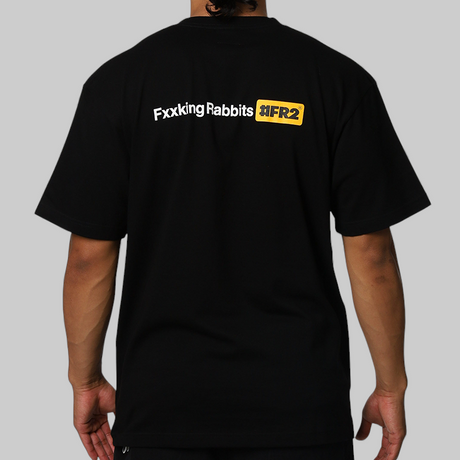 Black FR2 Fxxking Rabbits Logo Tee featuring the brand's distinctive FRC3719 design on the front.